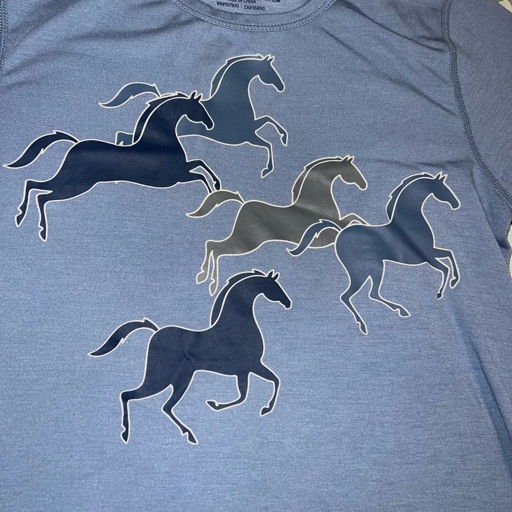 Kerrits blue girls horse riding XL T-Shirt EUC - Picture 3 of 4